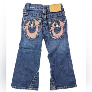Vintage True Religion Joey Pink Horseshoe Flare Jeans | Size 3